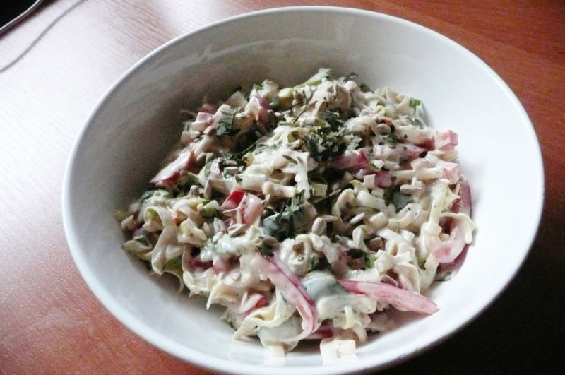 Surówka z pora i majonezu