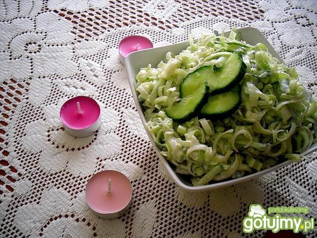 Surówka z pora i ogórka Surówka z pora i ogórka