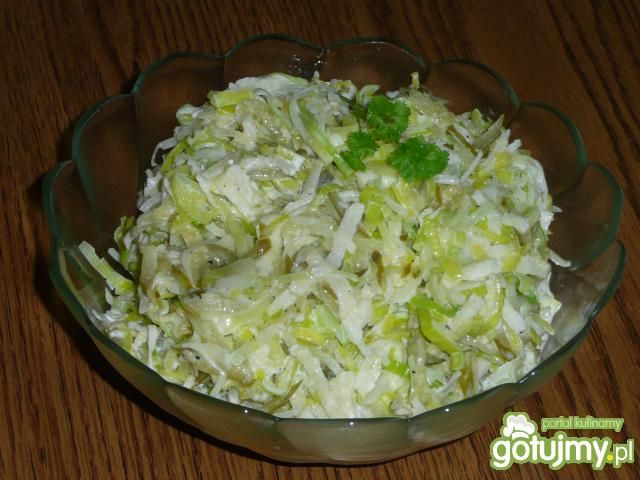 Surówka z pora z jogurtem