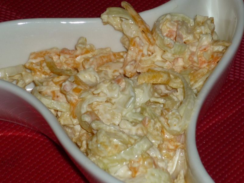 Surówka z porem i dynią