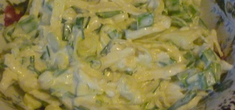 Surówka z porem na zielono