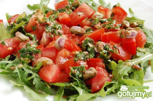 Surówka z rukoli i pomidorów             Surówka z rukoli i pomidorów
