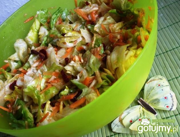 Surówka z sałatą lodową i żurawiną 