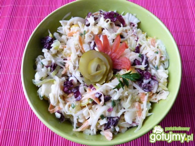 Surówka z selera, cykorii i marchewki