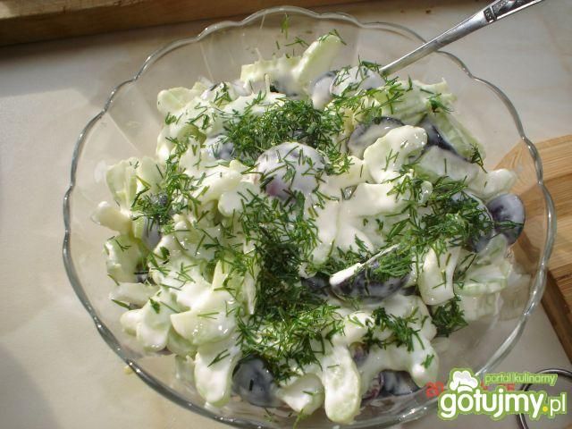 Surówka z selera naciowego i winogron Surówka z selera naciowego i winogron