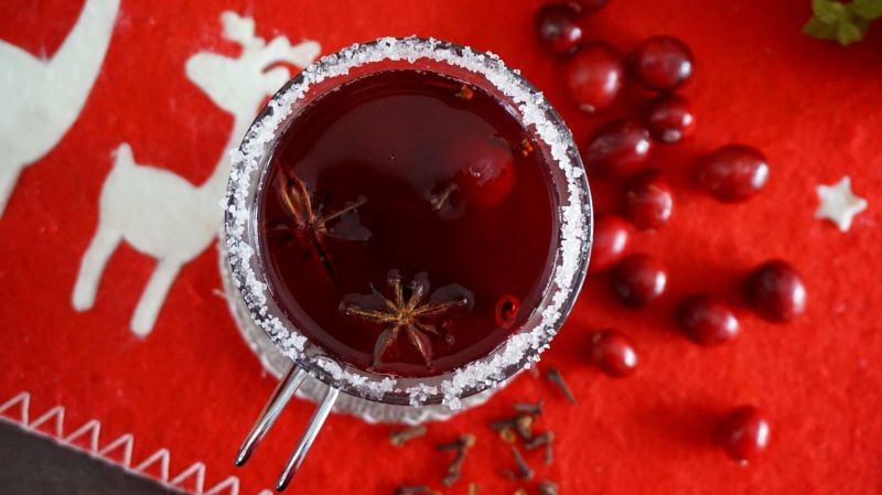 Świąteczna 'herbata' żurawinowa