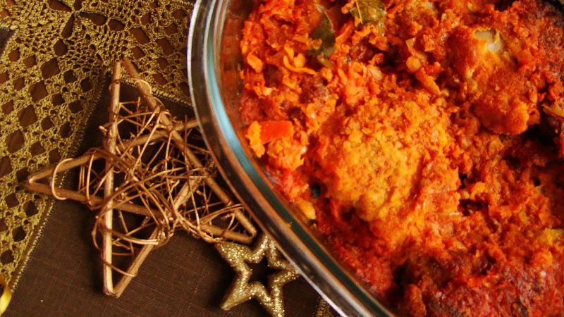 Świąteczna ryba na sposób grecki z warzywami