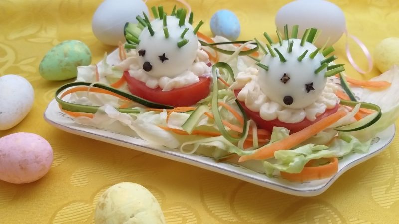 Świąteczne jeżyki z jajek Świąteczne jeżyki z jajek