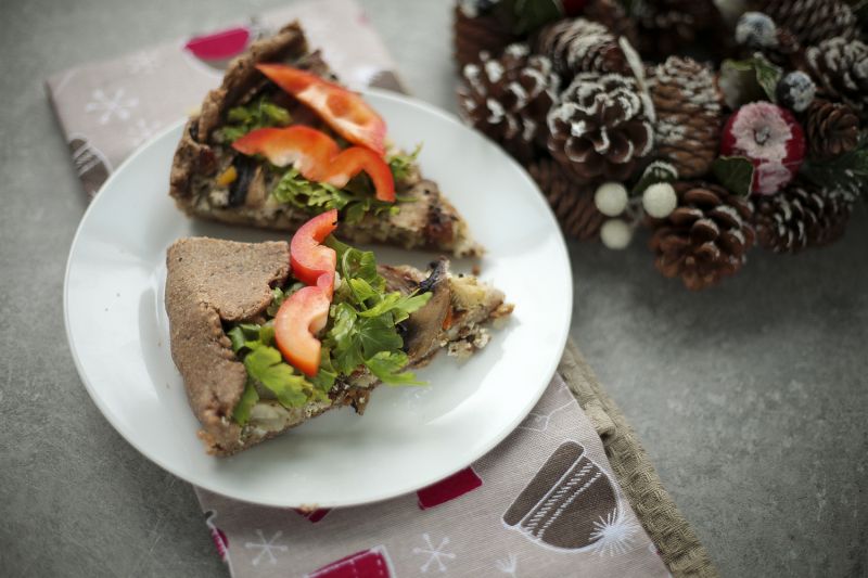 Świąteczne razowe galette z grzybami Świąteczne razowe galette z grzybami
