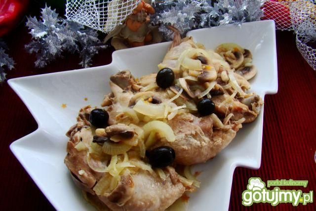 Świąteczne udka z pieczarkami 