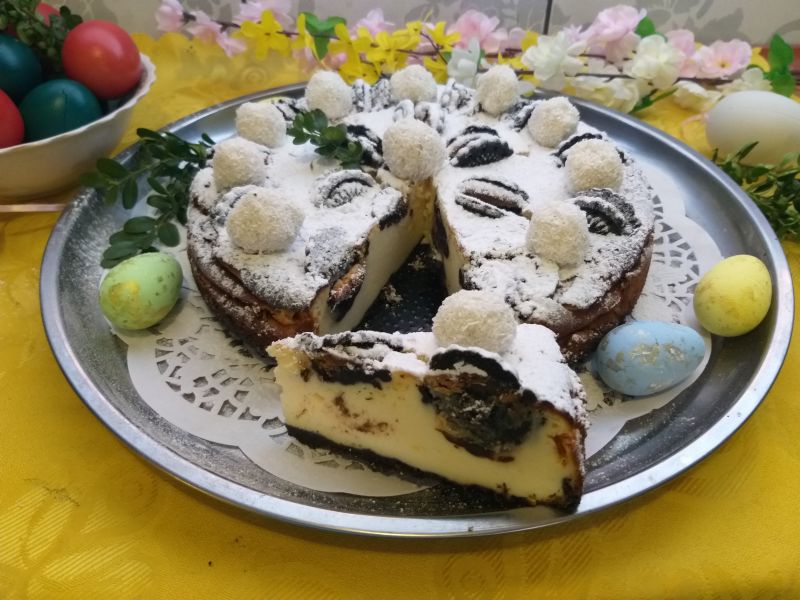 Świąteczny sernik na spodzie z ciasteczek Świąteczny sernik na spodzie z ciasteczek