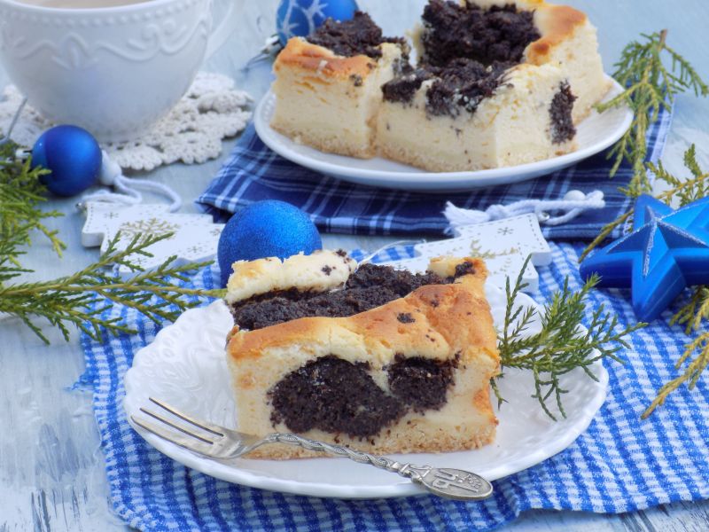 Świąteczny sernik z masą makową Świąteczny sernik z masą makową