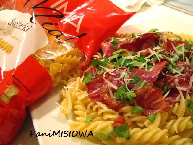 Świderki z boczkiem i pietruszką w 10 min