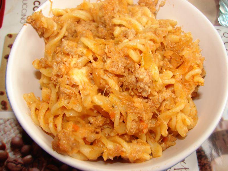 Świderki z mięsem i kapustą