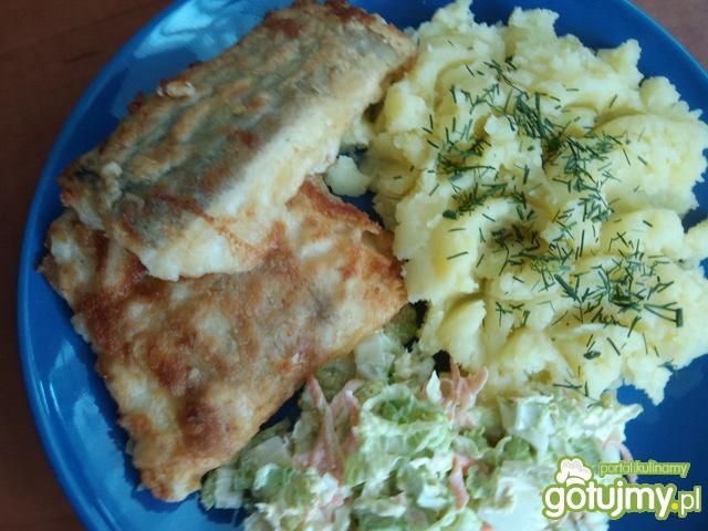 Swieży dorsz smażony