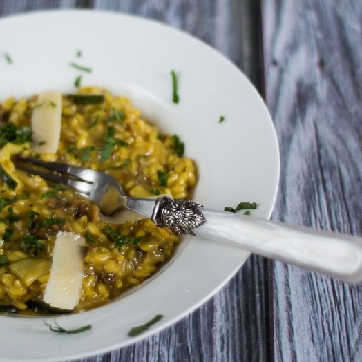 Szafranowe risotto z grzybami Szafranowe risotto z grzybami