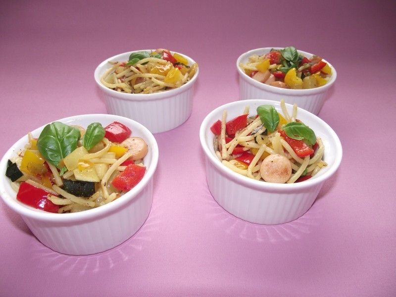 Szaleństwo makaronowe z warzywami