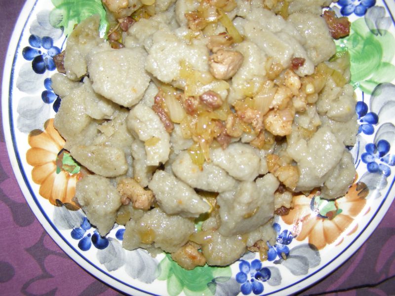 Szare kluski z blendera