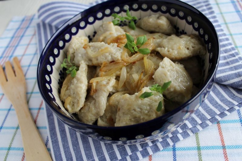 Szare kluski z żytnią mąką