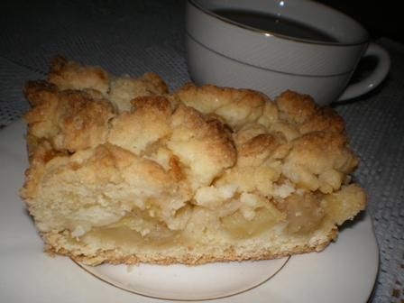 Szarlotka (jabłecznik) z kruszonką