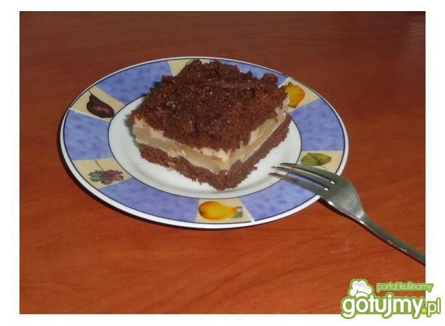 Szarlotka w cieście czekoladowym