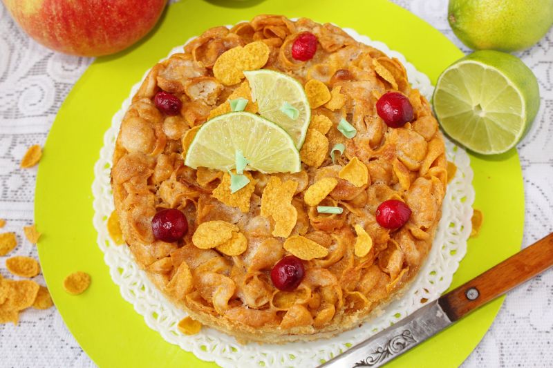 Szarlotka z kukurydzianym wierzchem