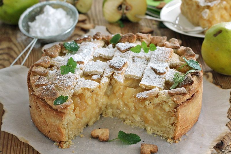 Szarlotka z pigwą Szarlotka z pigwą