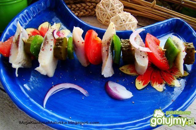 Szaszłyk śledziowy  Szaszłyk śledziowy