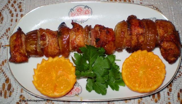 Szaszłyk z indyka ;