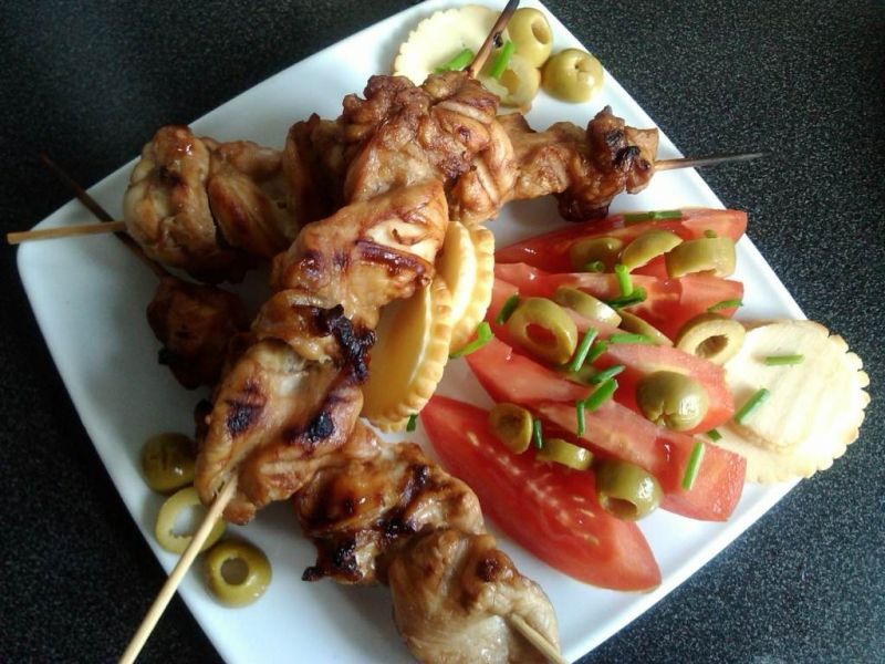 Szaszłyki drobiowe w marynacie teriyaki Szaszłyki drobiowe w marynacie teriyaki
