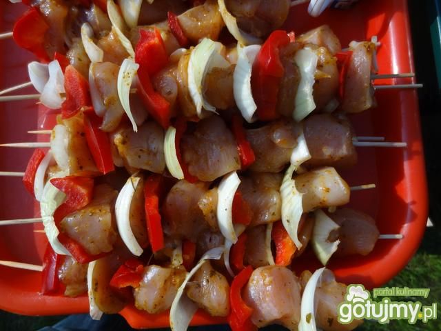 szaszłyki drobiowe z papryką  szaszłyki drobiowe z papryką