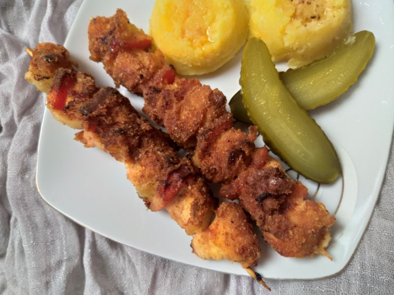 Szaszłyki drobiowe z papryką Szaszłyki drobiowe z papryką