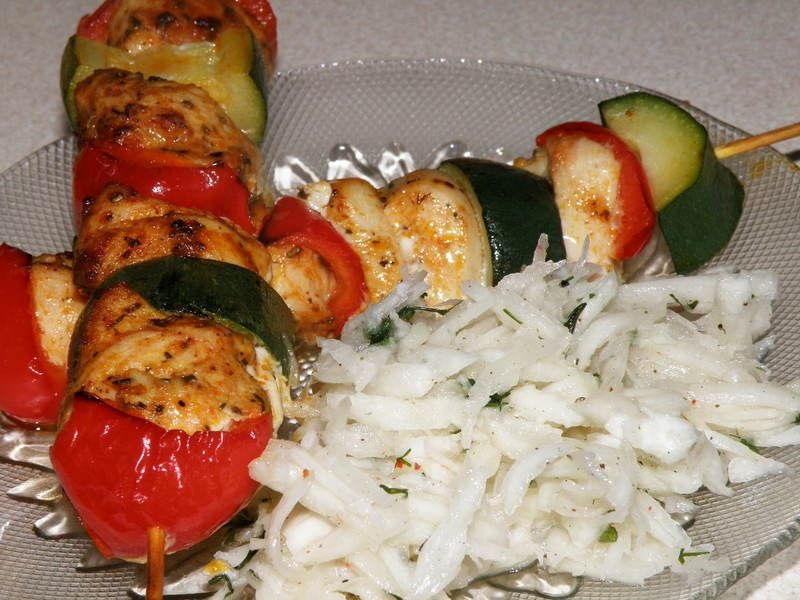 Szaszłyki indycze z papryką i cukinią Szaszłyki indycze z papryką i cukinią