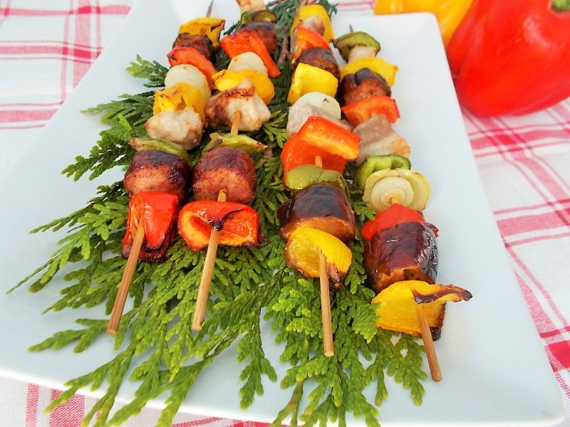 Szaszłyki paprykowe