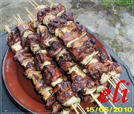 Szaszłyki wątróbkowo-jabłkowe Eli