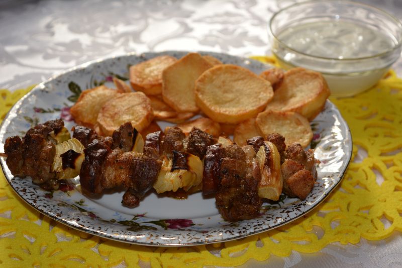 Szaszłyki wieprzowe z piekarnika