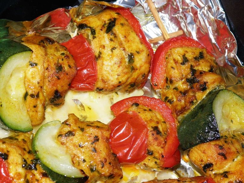 Szaszłyki z dorsza czarniaka