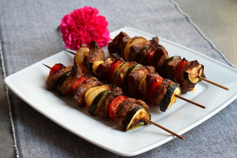 Szaszłyki z karkówki i warzyw Szaszłyki z karkówki i warzyw