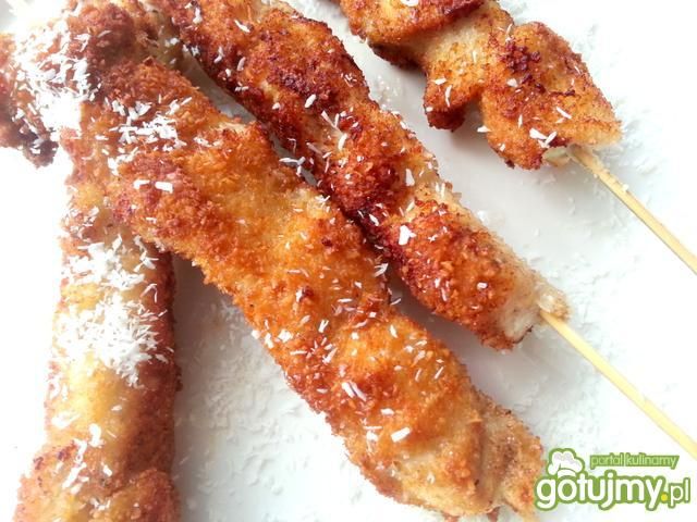 Szaszłyki z kurczaka w panierce kokosowe