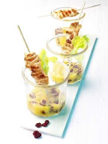 Szaszłyki z kurczaka z sosem cranberries