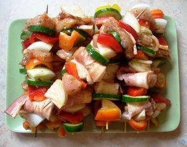 Szaszłyki z kurczakiem Szaszłyki z kurczakiem