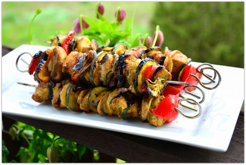 Szaszłyki z kurczakiem w azjatyckiej marynacie