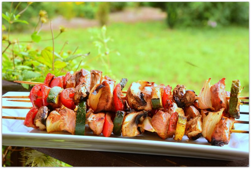 Szaszłyki z kurczakiem w sosie barbecue Szaszłyki z kurczakiem w sosie barbecue