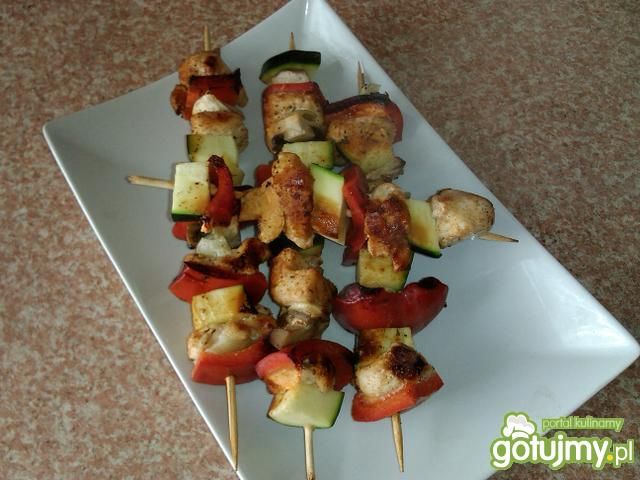 Szaszłyki z kurczakiem z patelni  Szaszłyki z kurczakiem z patelni