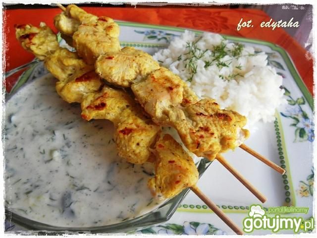 Szaszłyki z piersi indyka w curry Szaszłyki z piersi indyka w curry