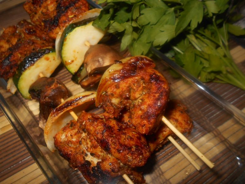 Szaszłyki z polędwiczek Szaszłyki z polędwiczek