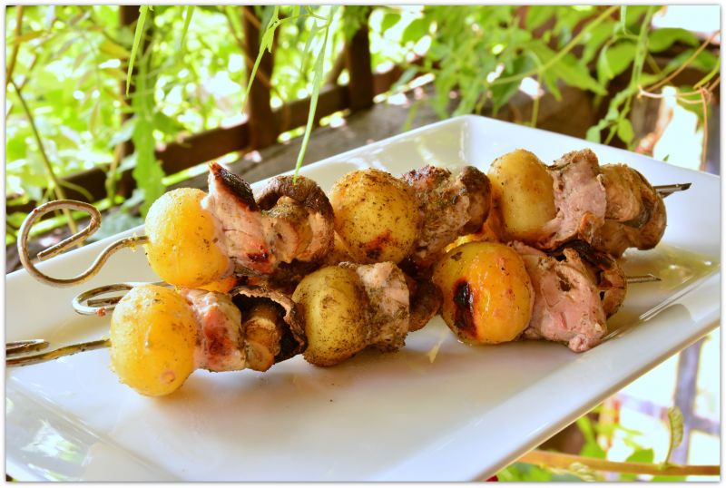 Szaszłyki z polędwiczką Szaszłyki z polędwiczką