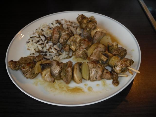 Szaszlyki z udzca indyczego.