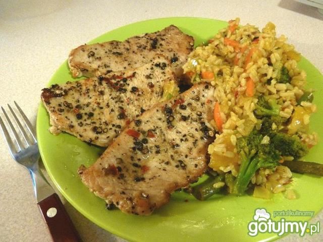 Sznycel z indyka z pieprzem i chili 