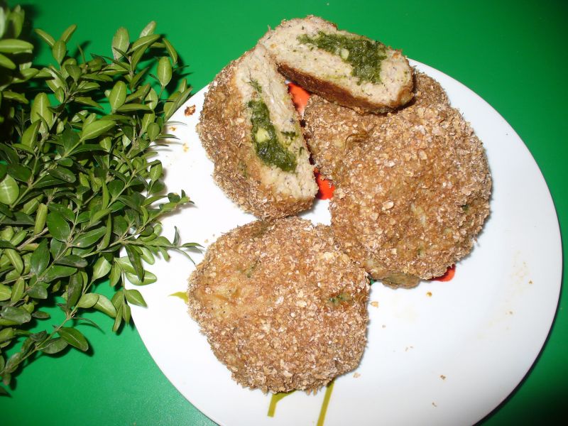 Sznycle faszerowane szpinakiem Sznycle faszerowane szpinakiem